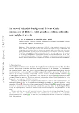 Improved selective background Monte Carlo simulation at Belle II with
  graph attention networks and weighted events