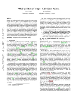 What Exactly is an Insight? A Literature Review