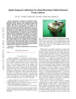 Spatio-Temporal Calibration for Omni-Directional Vehicle-Mounted Event
  Cameras