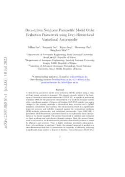 Data-driven Nonlinear Parametric Model Order Reduction Framework using
  Deep Hierarchical Variational Autoencoder