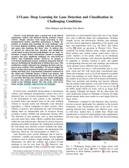 LVLane: Deep Learning for Lane Detection and Classification in
  Challenging Conditions