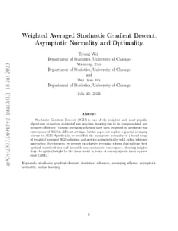 Weighted Averaged Stochastic Gradient Descent: Asymptotic Normality and Optimality