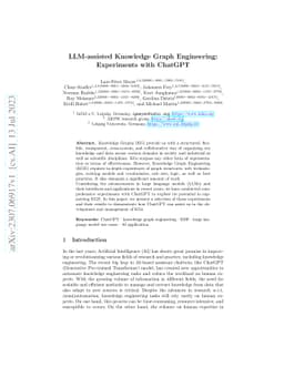 LLM-assisted Knowledge Graph Engineering: Experiments with ChatGPT