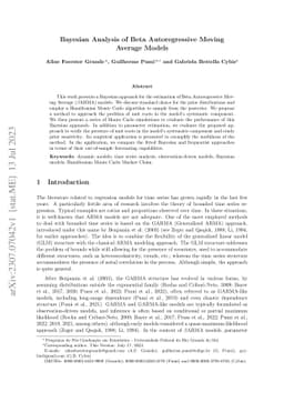 Bayesian Analysis of Beta Autoregressive Moving Average Models