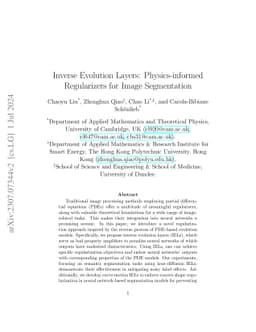 Inverse Evolution Layers: Physics-informed Regularizers for Deep Neural
  Networks