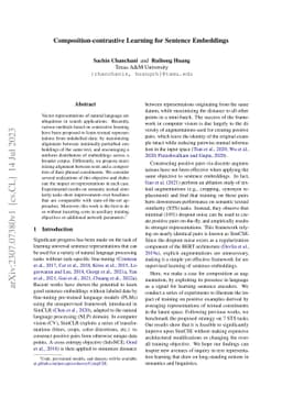 Composition-contrastive Learning for Sentence Embeddings