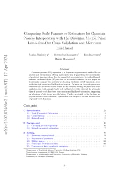 Comparing Scale Parameter Estimators for Gaussian Process Interpolation
  with the Brownian Motion Prior: Leave-One-Out Cross Validation and Maximum
  Likelihood