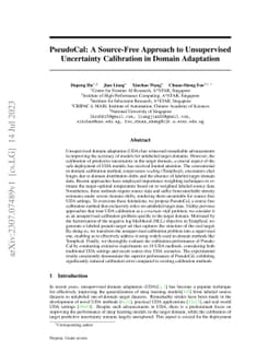 PseudoCal: A Source-Free Approach to Unsupervised Uncertainty
  Calibration in Domain Adaptation