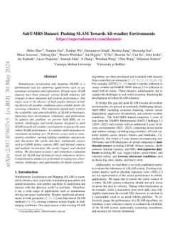 SubT-MRS Dataset: Pushing SLAM Towards All-weather Environments