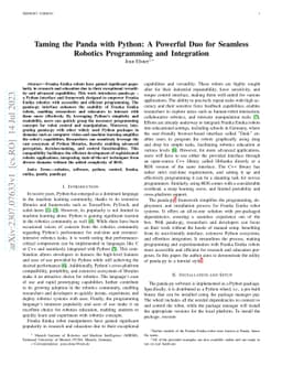 Taming the Panda with Python: A Powerful Duo for Seamless Robotics
  Programming and Integration