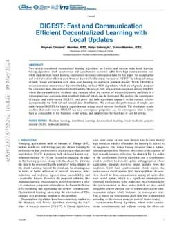 DIGEST: Fast and Communication Efficient Decentralized Learning with
  Local Updates