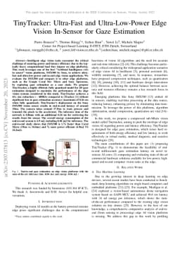 TinyTracker: Ultra-Fast and Ultra-Low-Power Edge Vision In-Sensor for
  Gaze Estimation