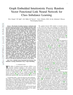 Graph Embedded Intuitionistic Fuzzy Random Vector Functional Link Neural
  Network for Class Imbalance Learning