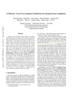 CVSformer: Cross-View Synthesis Transformer for Semantic Scene
  Completion