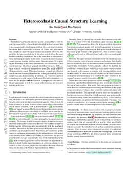Heteroscedastic Causal Structure Learning