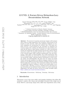 LUCYD: A Feature-Driven Richardson-Lucy Deconvolution Network