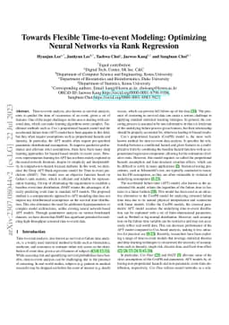 Towards Flexible Time-to-event Modeling: Optimizing Neural Networks via
  Rank Regression