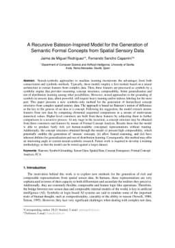 A Recursive Bateson-Inspired Model for the Generation of Semantic Formal
  Concepts from Spatial Sensory Data