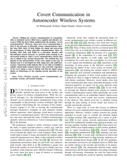 Covert Communication in Autoencoder Wireless Systems