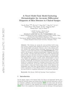 A Novel Multi-Task Model Imitating Dermatologists for Accurate
  Differential Diagnosis of Skin Diseases in Clinical Images