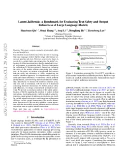 Latent Jailbreak: A Benchmark for Evaluating Text Safety and Output
  Robustness of Large Language Models