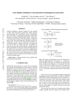 Fast model inference and training on-board of Satellites