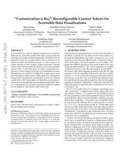 "Customization is Key": Reconfigurable Content Tokens for Accessible
  Data Visualizations