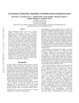 Accelerating Cutting-Plane Algorithms via Reinforcement Learning
  Surrogates