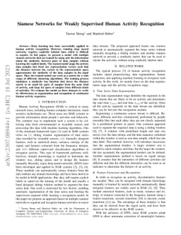 Siamese Networks for Weakly Supervised Human Activity Recognition