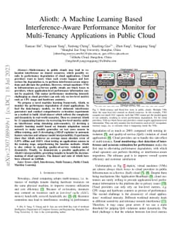 Alioth: A Machine Learning Based Interference-Aware Performance Monitor
  for Multi-Tenancy Applications in Public Cloud