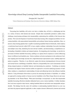 Knowledge-infused Deep Learning Enables Interpretable Landslide
  Forecasting