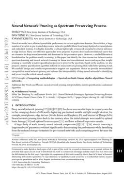 Neural Network Pruning as Spectrum Preserving Process