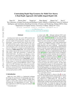 Constraining Depth Map Geometry for Multi-View Stereo: A Dual-Depth
  Approach with Saddle-shaped Depth Cells