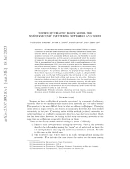Nested stochastic block model for simultaneously clustering networks and nodes