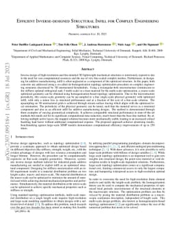 Efficient Inverse-designed Structural Infill for Complex Engineering
  Structures