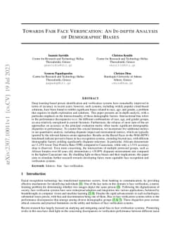 Towards Fair Face Verification: An In-depth Analysis of Demographic
  Biases