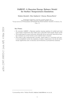 FaIRGP: A Bayesian Energy Balance Model for Surface Temperatures
  Emulation