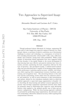 Two Approaches to Supervised Image Segmentation