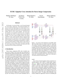 ECSIC: Epipolar Cross Attention for Stereo Image Compression