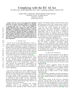Complying with the EU AI Act