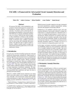 FACADE: A Framework for Adversarial Circuit Anomaly Detection and
  Evaluation