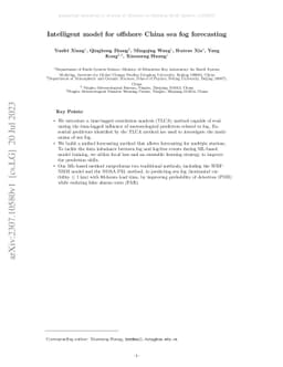 Intelligent model for offshore China sea fog forecasting