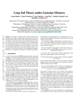 Long-Tail Theory under Gaussian Mixtures
