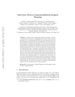 Soft-tissue Driven Craniomaxillofacial Surgical Planning