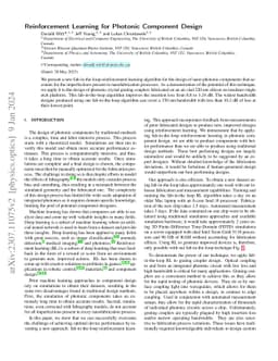 Reinforcement Learning for Photonic Component Design