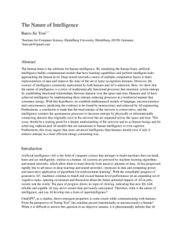 The Nature of Intelligence