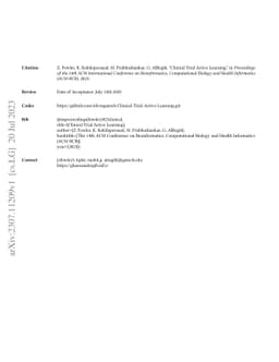 Clinical Trial Active Learning