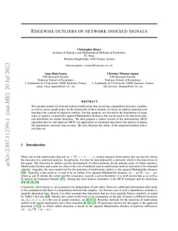 Edgewise outliers of network indexed signals
