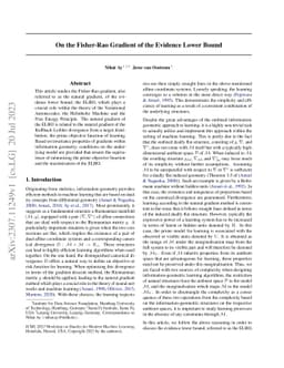 On the Fisher-Rao Gradient of the Evidence Lower Bound