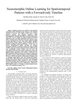 Neuromorphic Online Learning for Spatiotemporal Patterns with a
  Forward-only Timeline